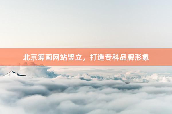 北京筹画网站竖立，打造专科品牌形象